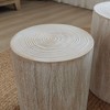 NicBex Set of 3 End Table, Rounded Wood Coffee Tables, Plant Stands, Decorative Accent Pieces, Rustic Wood Finish - 4 of 4
