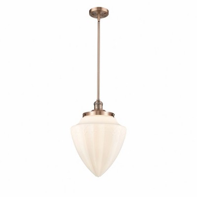 Bullet - 1 Light Stem Hung Mini Pendant In Traditional Style-16 Inches Tall and 12 Inches Wide