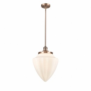 Bullet - 1 Light Stem Hung Mini Pendant In Traditional Style-16 Inches Tall and 12 Inches Wide - 1 of 1