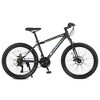 Okak 24IN Mountain Bike with Daul Disc Brakes and Front Suspension, Kids Bike with 21 Speed and Steel Frame, Bicycle for Boys, Girls - 2 of 4
