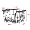LunaLulinlk Stackable Metal Wire Storage Basket Set for Pantry, Countertop, Kitchen or Bathroom – Black, Set of 3 - 2 of 4