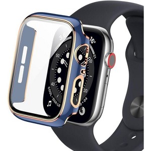 Worryfree Gadgets Bumper Case with Screen Protector for Apple Watch 38mm, White/Silver - 1 of 4