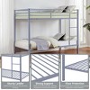 Kumasinova Bunk Bed,Low Profile Bunk Bed Frame with Ladder,High Guardrail,Twin Size Bed Frame for Kids Teens,Metal Slats Support - 4 of 4