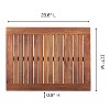 Nordic Teak 23.6" x 17.7" Oiled Shower and Bath Mat with Frame - 3 of 4