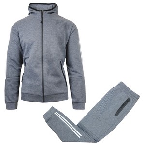 Galaxy by Harvic  Men's Tech Fleece Hoodie and Jogger 2 Piece Set - 1 of 4