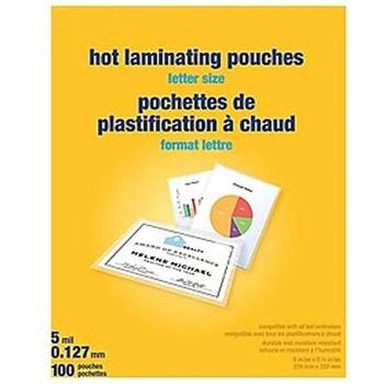 MyOfficeInnovations 5 mil Thermal Laminating Pouches Letter Size 100 pack 489526