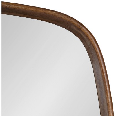 Walnut Brown Mango Wood Rectangular Vanity Mirror