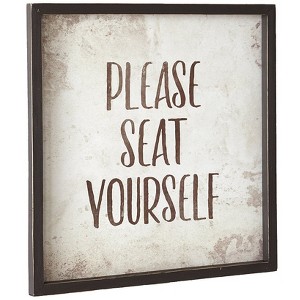 The Lakeside Collection Funny Bathroom Wall Art - Seat Yourself - 1 of 4