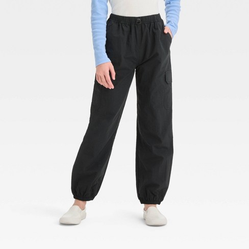 Girls' Cozy Jogger Pants - Cat & Jack™ Solid Black XS