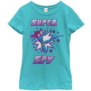 Girl's Marvel Black Widow Super Spy T-Shirt - 1 of 3