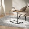C Shaped End Table 27 inches High, Side Table for Couch Slide Under, C Table Sofa Side End Table for Living Room - 4 of 4