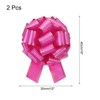 Unique Bargains Christmas Wedding Car Basket Gift Wrapping Large Organza Pull Bow 2 Pcs - 2 of 4