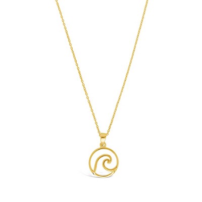 SHINE by Sterling Forever Sterling Silver Circle Wave Necklace