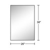 SpassWay Metal Bathroom/Vanity Mirror Modern Accent Mirror for Living Room Bathroom Bedroom Entryway Black/Gold/Silver - 4 of 4