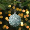 Northlight 3.5" Green Glitter and White Beads Shatterproof Christmas Ball Ornament - 2 of 4