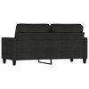 vidaXL 2-Seater Sofa in Sleek Modern Design with Durable Fabric and Metal Frame, Comfy Cushioned Seating, Perfect for Living Room, Lounge Area - Black - 4 of 4