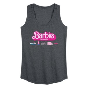 Women's - Barbie - Barbie Transportaion Vehicles Graphic Racerback Tank - 1 of 4