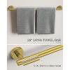 Itopfox 5 Piece Brushed Gold Bathroom Accessories Set SUS304 Stainless Steel Includes 26 Inch Towel Bar 2 Hooks Ring Toilet Paper Holder - 3 of 4