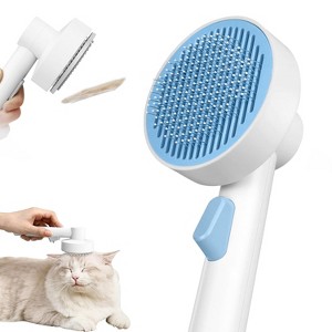 BABYYER Cat Brush Self Cleaning Slicker for Indoor Shedding Short Haired Dogs Grooming Supplies for Long Hair Pet Comb Essentials Tools - 1 of 4