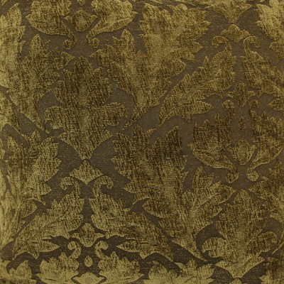 18'' Brown and Gold Jacquard Chenille Throw Pillow