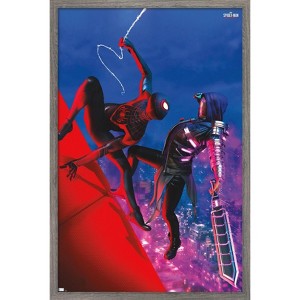 Trends International Marvel's Spider-Man: Miles Morales - Fight Framed Wall Poster Prints - 1 of 4
