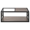 Lyngins 3-Tier Side Table with Drawer – Tempered Glass Top, Metal X-Frame, End Table for Living Room, Nightstand with Vintage Industrial Charm - 3 of 4