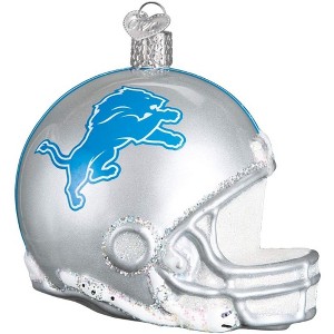 Old World Christmas Blown Glass Ornament for Christmas Tree, Detroit Lions Helmet - 1 of 3