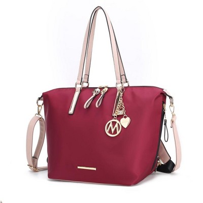 MKF Collection Layla Solid Tote Bag Convertible Backpack by Mia k