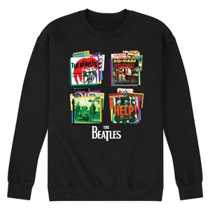 Men's - The Beatles - Covers Grid Collage Graphic Fleece Sweatshirt - 1 of 4
