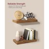 Wall Shelves Set of 3, Floating Shelves, Wall Mounted, Display Shelves for Picture Frames, Wall Decor, Hanging Shelf for Living Room, Kitchen - 3 of 4