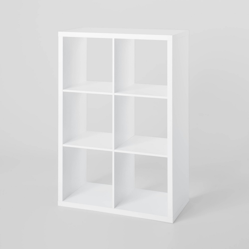 Photos - Wall Shelf 6 Cube Organizer White - Brightroom™: Versatile Shelving Unit, Up to 30lbs