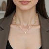 Anna-Kaci Women's Layered Necklace and Bracelet Set with Heart Charms and Pearl Accents - Gold - 4 of 4