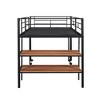 NicBex Twin Bunk Bed with Rolling Desk Metal Bed Frame with Shelves, Ladder and Full Length Guardrail for Bedroom, Dorm, No Box Spring Required - 4 of 4