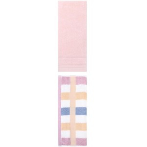 REGALWOVEN Striped Decorative Hand Towels for Bathroom Kitchen Gym 14" x 30"/13" x 29" 2 Pcs - 1 of 4