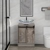 ELECWISH Bathroom Vanity, 24 Inch Barn Door Farmhouse Style Bathroom Vanity, Sliding Door Small Bathroom Vanity Set - 2 of 4