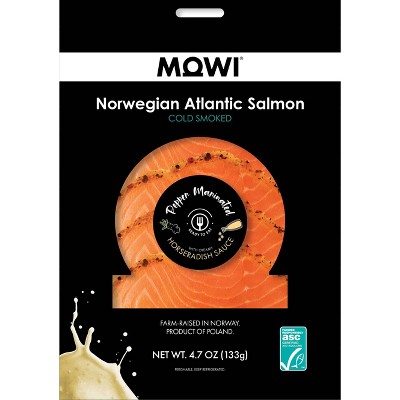 MOWI Pepper Marinated Cold Smoked Norwegian Atlantic Salmon - 4.7oz