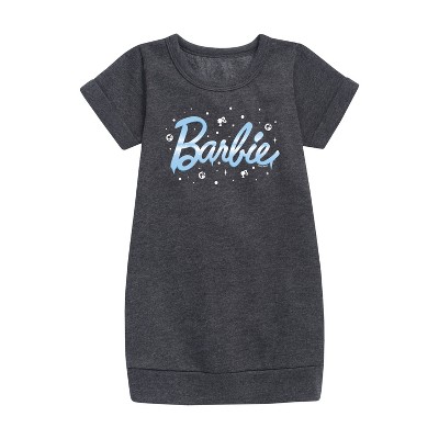 - Barbie - Winter Breeze Graphic Short Sleeve Fleece Dress
