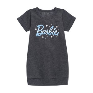 - Barbie - Winter Breeze Graphic Short Sleeve Fleece Dress - 1 of 2
