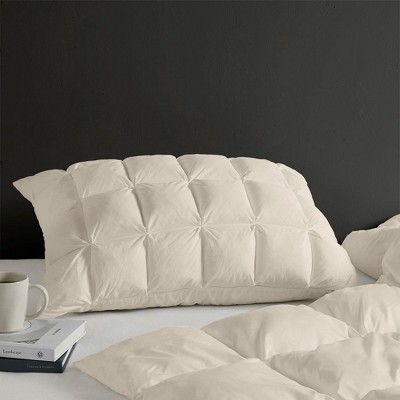 Kumasinova Standard/King Overfilled Pillow,Bed Pillows with 3D Puff Stitch Design,OEKO-TEX Certified Down Pillow for Bed&Couch