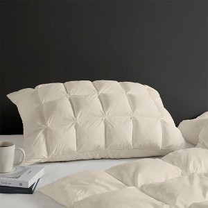 Kumasinova Standard/King Overfilled Pillow,Bed Pillows with 3D Puff Stitch Design,OEKO-TEX Certified Down Pillow for Bed&Couch - 1 of 4