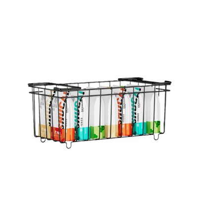 Stackable Wire Baskets for Organizing, Pantry Organization Bins Cabinets Refrigerator Organizers and Storage, Metal Basket for Kitchen Laundry