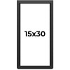 PosterPalooza | Panoramic Flat Black Picture Frame - UV Acrylic, Foam Board Backing, Hanging Hardware - 2 of 4