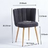 KTMBDW Dining Chairs Set of 2 Fabric Upholstered Kitchen Chairs with Padded Seat and Backrest, Solid Wood Legs for Dining Room, Restaurant - 4 of 4