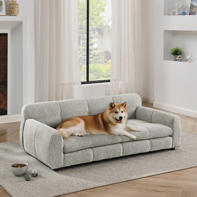 Jump Into Fun Pet Sofa Beds, Soft And Comfortable Dog Couch Bed, Modern And Fashionable Linen Fabric Dog Sofa, For Big And Oversized Dogs