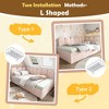 Sapphtopaz Daybed Bed Frame with Velvet Upholstered Sofa Bed with Metal Slatted Frame Bed for Bedroom, Apartment - 2 of 4