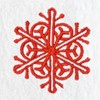 Linum Home Textiles Embroidered Luxury 100% Turkish Cotton Hand Towels - Red Snow Flake (Set of 2) - 3 of 3