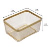 Metal Mesh Pantry Basket for Kitchen Storage - Set of 2 - Gold - 3 of 4