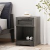Gulches Rustic Gray Nightstand - Single Drawer with Open Shelf - 2 of 4