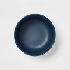 23oz Stoneware Tilley Single Bowl Navy Blue - Threshold™: Microwave & Dishwasher Safe, Traditional Round Cereal Bowl - 3 of 4