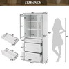 NicBex 70.1 inch Bathroom Storage Cabinet,Tall Floor Cabinets with 2 Adjustable Shelves & 3 Drawers,Bathroom Storage Cabinet for Bathroom - 3 of 4